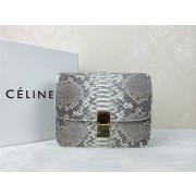 2015 Celine Classic retro original true snakeskin 11042-1 gray&white HV09111Ym74