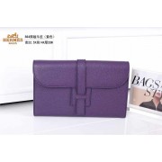 2015 Hermes Hot Style Original leather clutch 864 purple HV06418hk64