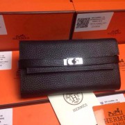 2015 Hermes kelly wallet new model 051300 black HV06770Cw85