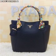 2015 Prada new models shopping bag 2435 black HV00357sY95