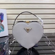 AAA 1:1 Prada Saffiano Original Leather Tote Heart Bag 1BH144 White HV00781vi59
