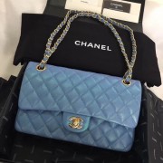 AAA Chanel Calfskin & Gold-Tone Metal A01112 blue HV02833zK34