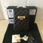 AAA Chanel Original Sheepskin Mobile phone bag 2589 black HV03928zK34