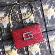 AAA Gucci leather Shoulder bag with Square G 544242 red HV11593zK34