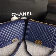AAA Replica Boy Chanel Flap Bag Original Sheepskin Leather 67088 blue HV00622VB75