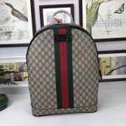 AAA Replica Gucci GG canvas Backpack 443805 brown HV07557VB75