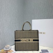 AAAAA DIOR BOOK TOTE BAG IN EMBROIDERED CANVAS C1286-8 HV06776Qa67