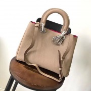 AAAAA Imitation Dior Diorissimo Bag in Original Grainy Leather CD0678 apricot & silver-Tone Metal HV11710oT91