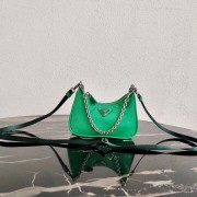AAAAA Imitation Prada Re-Edition nylon mini shoulder bag 1TT122 green HV10615oT91