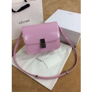 AAAAA Knockoff Celine Classic Box Small Flap Bag Smooth Leather 11042 Pink HV11439Pg26
