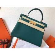 Best Quality Hermes original Togo leather kelly bag KL320 green HV01573xb51