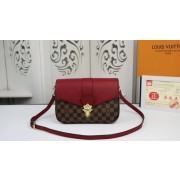 Best Replica Louis vuitton clapton damier ebene canvas handbags N44243 red HV01230bj75