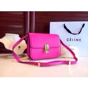 Celine Classic Box Flap Bag Calfskin Leather 2263 Rose HV01789aj95