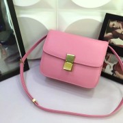 Celine Classic Box Flap Bag Calfskin Leather 88008 Pink HV11219oJ62