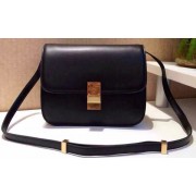 Celine Classic Box Flap Bag Calfskin Leather C2263 Black HV01040TP23