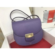 Celine Compact Trotteur Cattle leather Mini Shoulder Bag 1268 purple HV01410De45