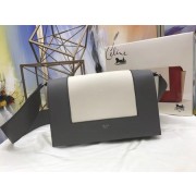 Celine frame Bag Original Calf Leather 5756 White. grey HV03137uU16