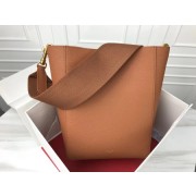 Celine Seau Sangle Original Calfskin Leather Shoulder Bag 3370 brown HV11790Af99