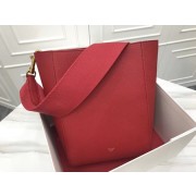 Celine Seau Sangle Original Calfskin Leather Shoulder Bag 3370 Cherry HV08641dX32