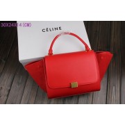 Celine Trapeze Bag Original Leather 3342-1 red HV09704ki86