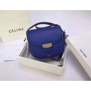 Celine Trotteur Bag Calfskin Leather 1268 Blue HV11046nE34