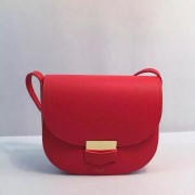 Celine Trotteur Bag Calfskin Leather 8002 Red HV10523Zf62