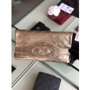 Chanel 31 pouch Metallic Crumpled Goatskin & Silver-Tone Metal A70520 gold HV07208Oq54
