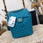 Chanel Backpack Sheepskin Original Leather 83431 sky blue HV07907ta99