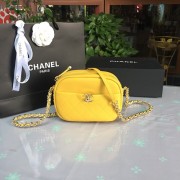 Chanel camera case Lambskin & Gold-Tone Metal AS0137 yellow HV03049nU55