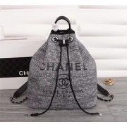 Chanel Canvas Backpack A57498 grey HV08239Ag46