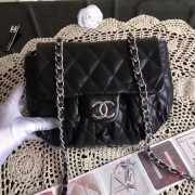 Chanel Classic Flap Bag Sheepskin Leather A33658 Black HV00107Gm74