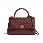 Chanel flap bag with top handle A92991 Burgundy HV00735dE28