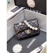 Chanel flap Imitation Pearls bag AS1436 black HV08333Zf62