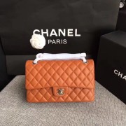 Chanel Flap Original sheepskin Leather Shoulder Bag CF1112 caramel silver chain HV01851rh54