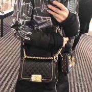 Chanel Flap Shoulder Bag Sheepskin Leather LE BOY A67085 black HV00286yj81
