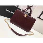Chanel Flap Tote Bag Original Calfskin Leather 2370 wine HV08788Ea63
