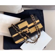 Chanel Le Boy Flap Shoulder Bag Original Leather A1112 gold&black HV06105OG45