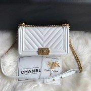 Chanel Leboy Original Caviar leather Shoulder Bag A67086 white gold chain HV00358Hn31