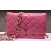 Chanel mini Flap Bag Pink Patent Leather A33814P Gold HV07353sp14