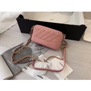 Chanel mini Shoulder Bag Leather B93825 pink HV08112lq41