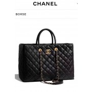 Chanel Original large shopping bag Grained Calfskin A93525 black HV09187Rk60
