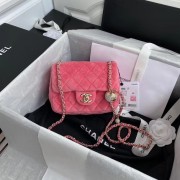 Chanel Original Small velvet flap bag AS1115 rose HV09450dE28