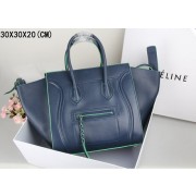 Cheap 2015 Celine classic original leather 3341-1 dark blue&green HV10188sJ42