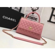 Copy Chanel Classic Top Handle Bag A92991 pink Gold chain HV09426Zn71