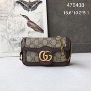 Copy Gucci GG Supreme canvas 476433 Mini Shoulder Bag brown HV08914Ey31