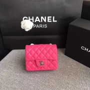 Designer Chanel Classic Flap Bag original Sheepskin Leather 1115 peach silver chain HV07864vs94