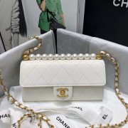 Designer Replica Chanel flap bag AP1001 white HV08521CF36
