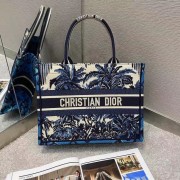 DIOR BOOK TOTE Blue Dior Palms Embroidery M1287 HV10427dN21