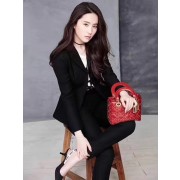 Dior CANNAGE Original Calfskin Leather Tote Bag 3891 red HV06053hk64