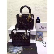 Dior Small Lady Dior Bag Patent Leather 5502 Black HV06171Zw99